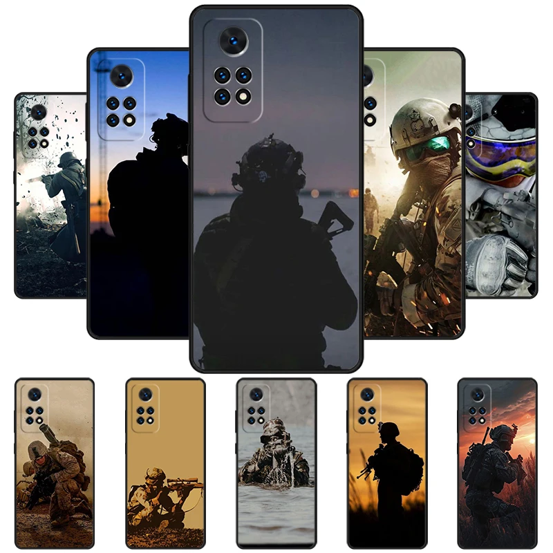 Hot Army soldier Phone Case For Redmi Note 11 EPro 11S 10T 9S Promax 8 Pro Xiaomi Mi 11 12X 12S Ultra Cover