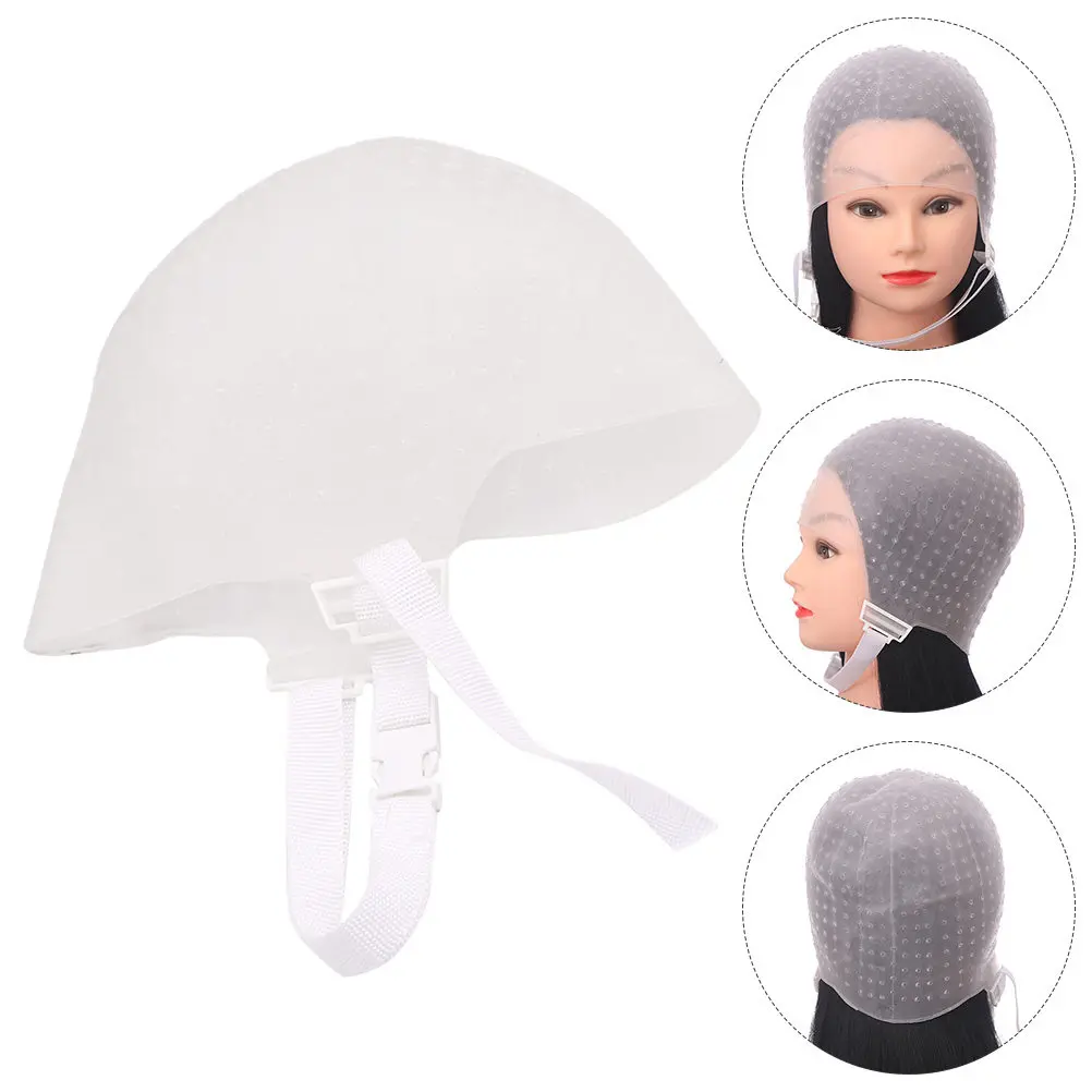 2Sets Silicone Hair Coloring Cap for Highlights Dyeing Reusable Salon Grade Heat Resistant Acid Alkaline Compatible DIY Hair Dye