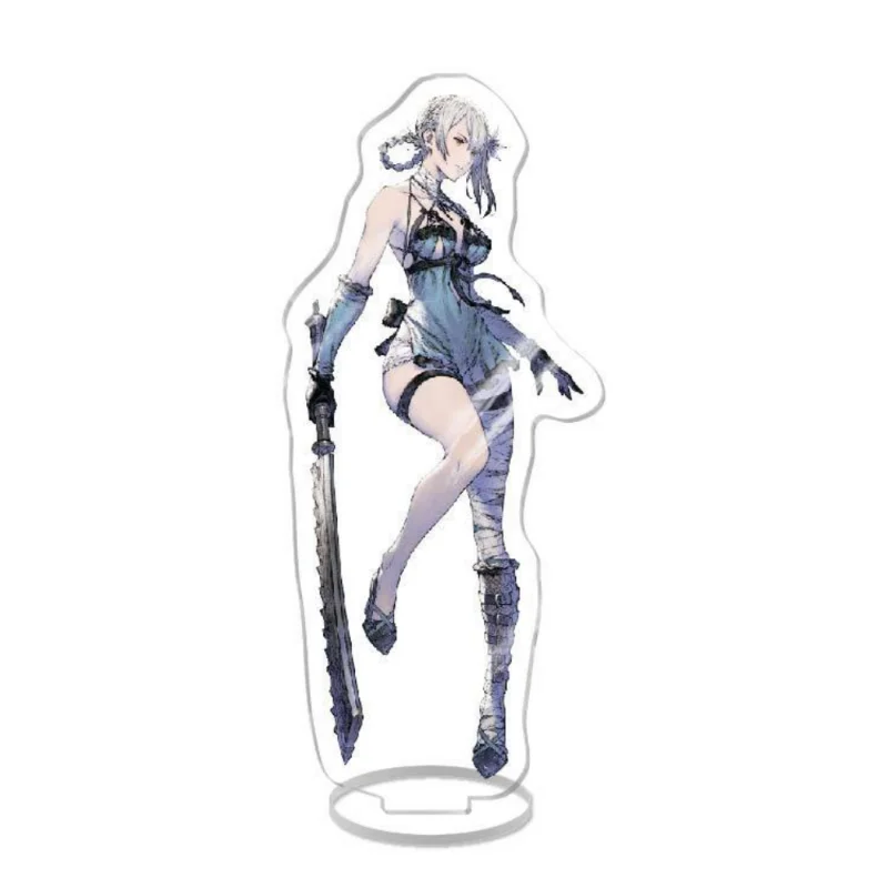 NieR:Automata Anime Game Acrylic Stand Model, Girl 2B, Action Figure, Desk Decoration Plate, Collectible for Friend, Fans Gifts