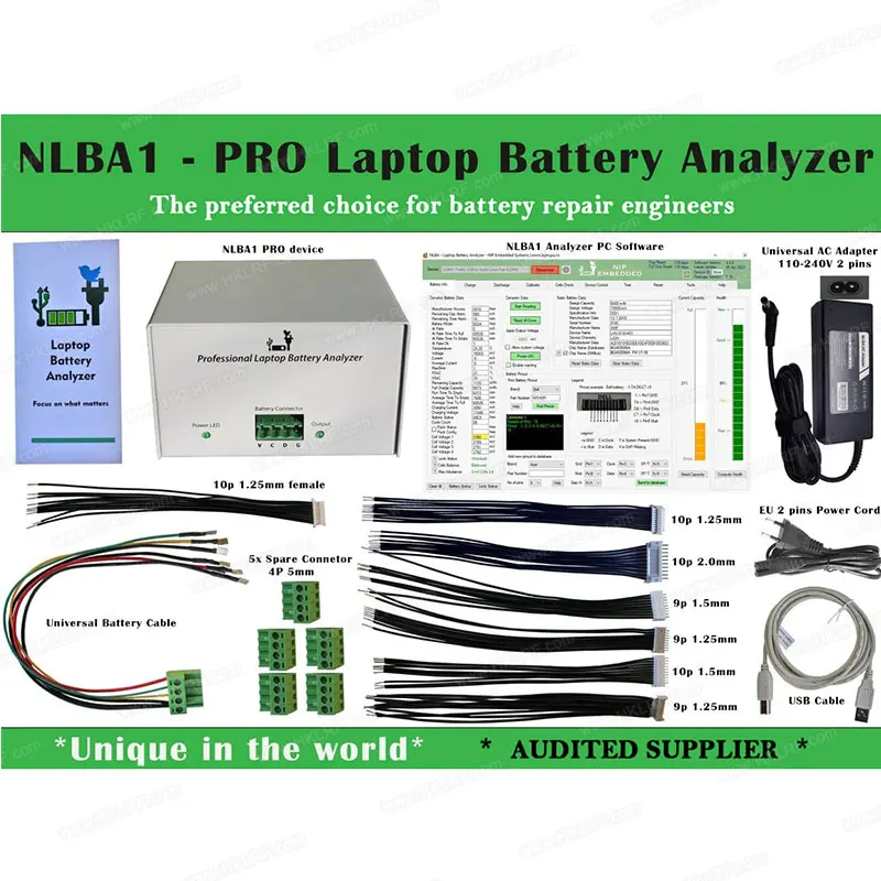 2023 NLBA1 PRO Professional Laptop Battery Analyzer Charger Discharger Battery Repair Tester