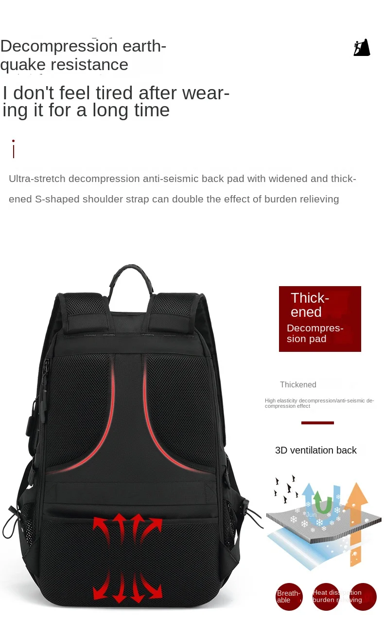 50/60/80L Unisex Männer Outdoor Rucksack USB Große Kapazität Reise Pack Sport Trekking Rucksack Wandern Camping Rucksack für Männer – Detail 3