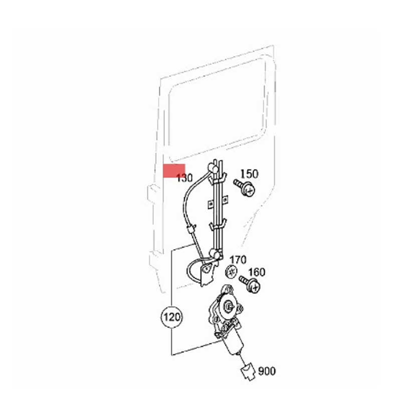 Window lifter without motor W463 G 55 320 500 A4637300546 A4637300946 A4637300646 A4637301046