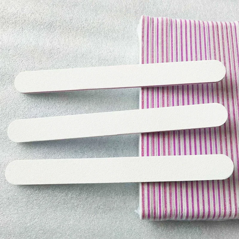 5/10 sztuk Nailfile profesjonalny bufor do paznokci biały 100/180 papier ścierny polerowanie pilniki szlifierskie okrągła główka prosty kąt limonka