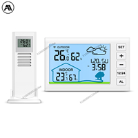 ORIA Wireless Weather Stations Outdoor Digital Thermometer Indoor Hygrometer Temperature Humidity Monitor With Clock for Home