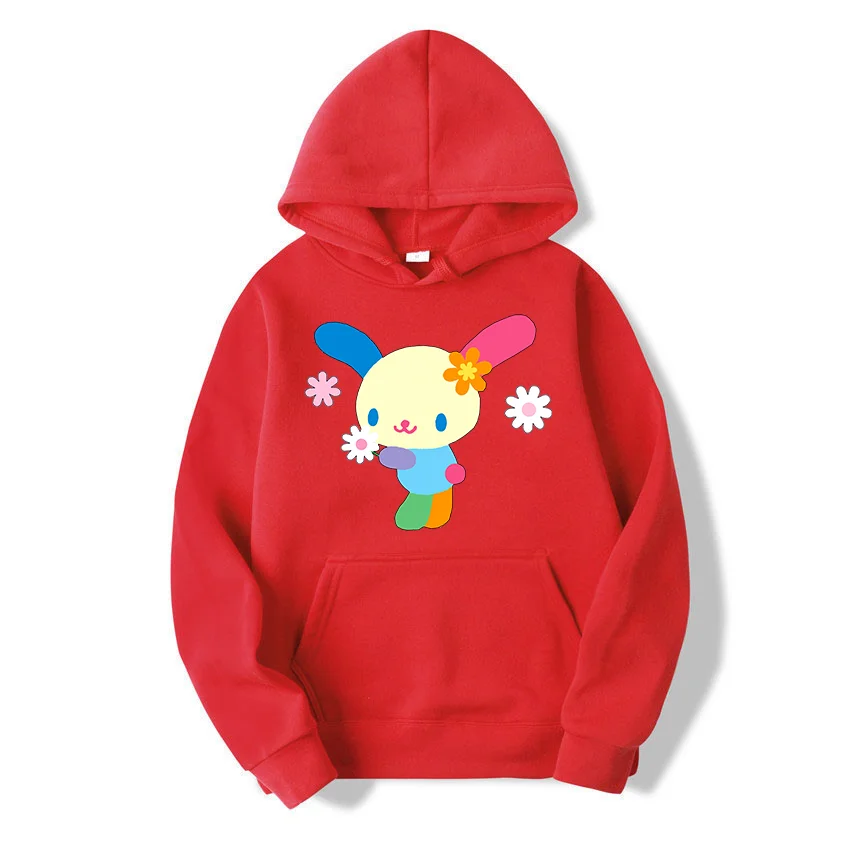 Sanrio U Sa Ha Na Men's and Women's Hoodie Casual Street Clothing Long sleeved Sweatshirt Boys and Girls Autumn Top Coat