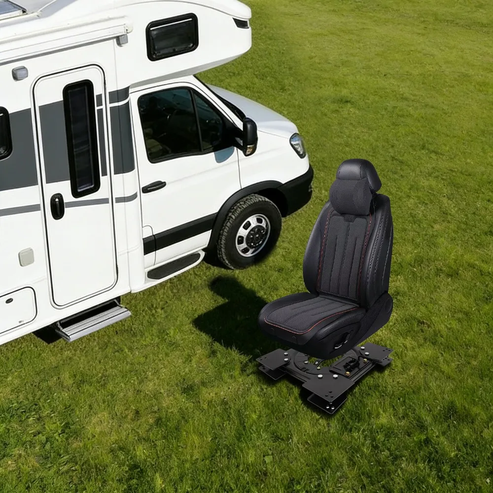 Seat Turntable, Yacht Seat, Black, Fixed Base, 360 Degree Swivel Plate for RV Camper T5 T6 Chair, Marine Boat Mount Bracket view 6