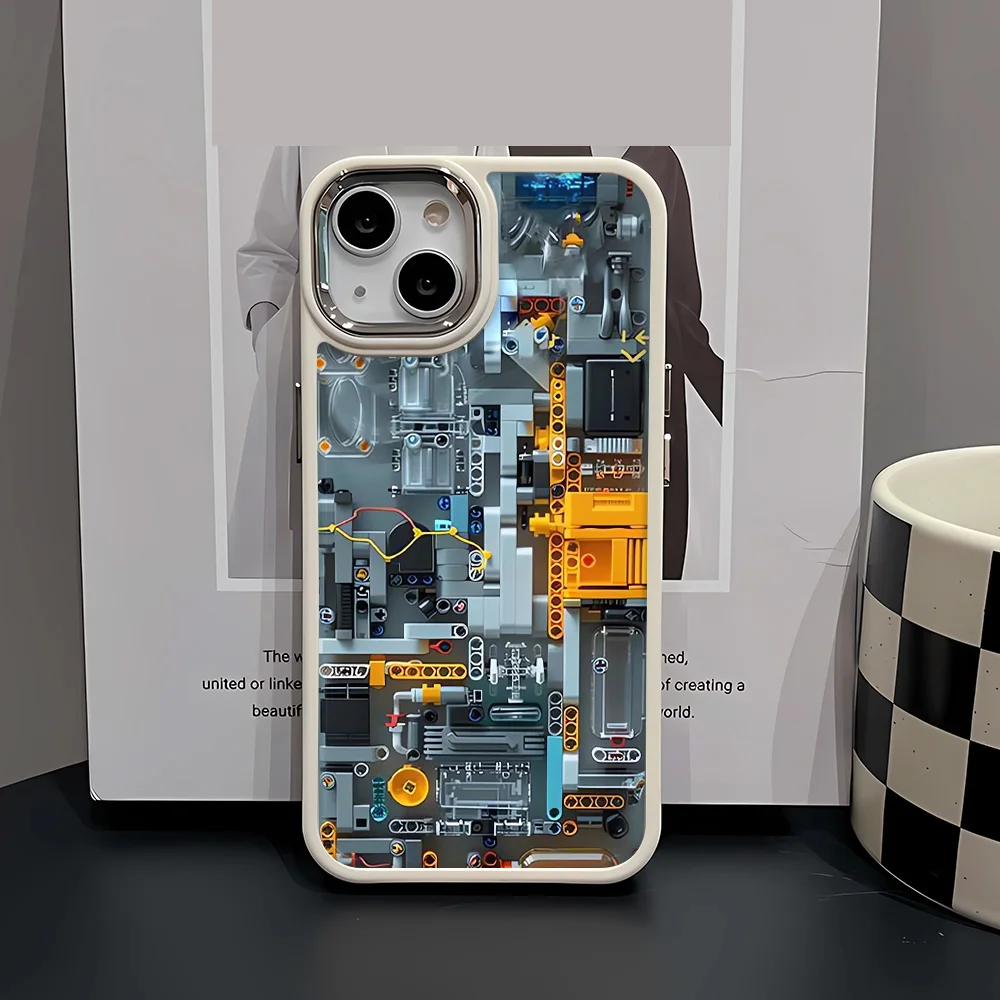 Mechanical Parts Case For Iphone 15 Pro Max 17 14 Air 13 Plus 11 12 16 Shockproof Protective Shell Case Funda