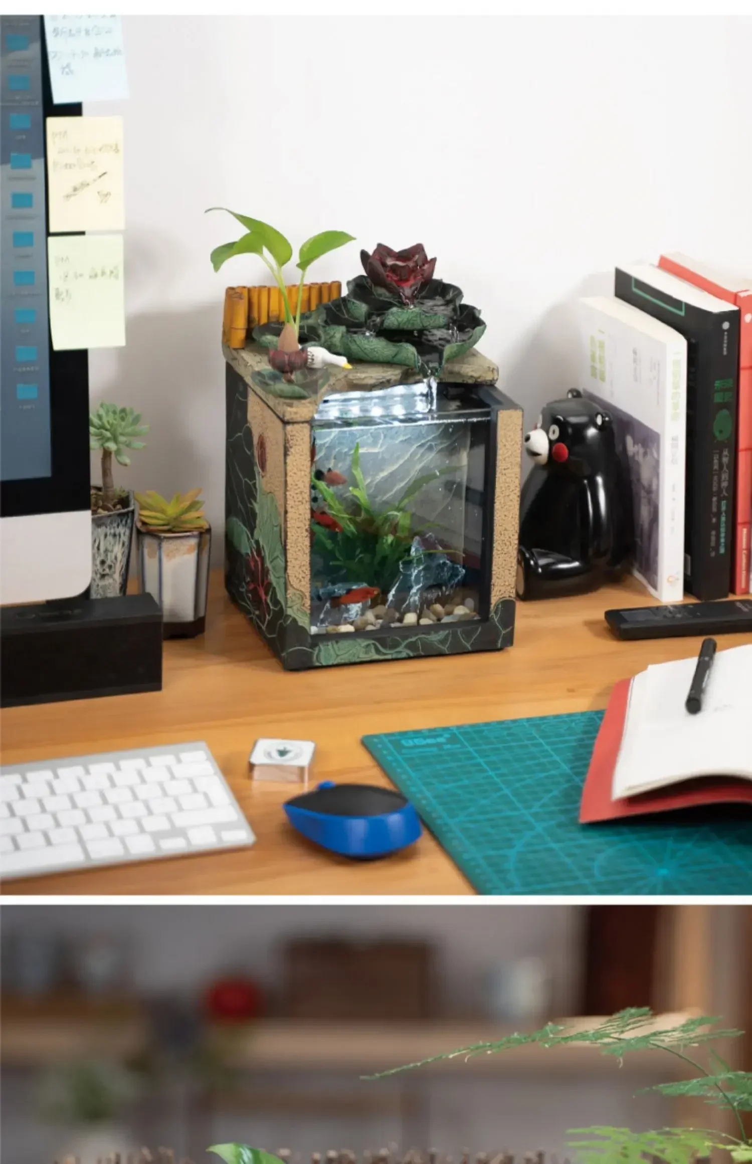 

A Jiangxinfang landscape small fish tank landscaping desk flowing water ornaments circulating water office tea table creative