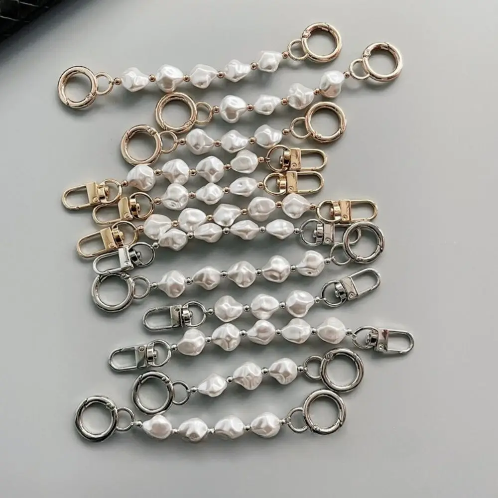 1PC Irregular Pearls Metal Chain Bag Strap Extension Chain Extension Shoulder Strap Underarm Bag Modification Bag Accessories