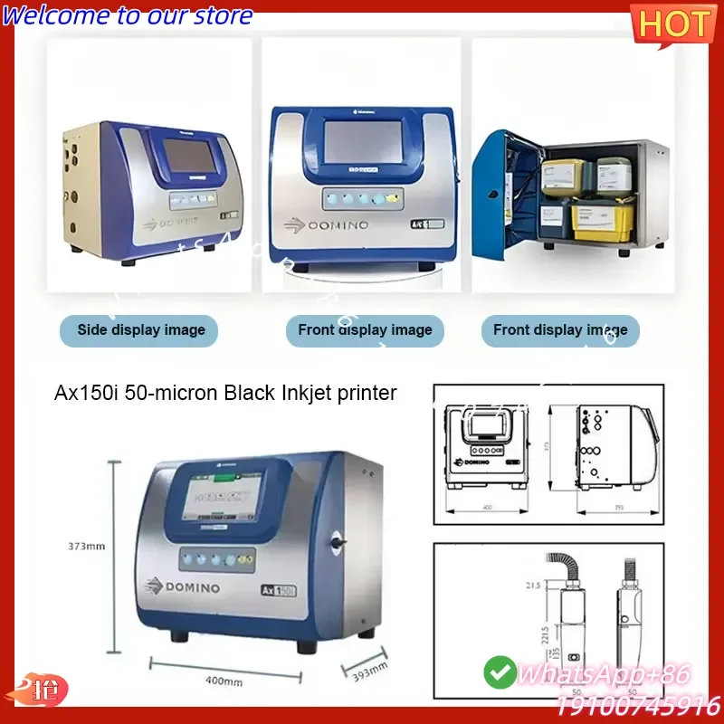 2026 DOMINO Label Printer High-Speed Small Character CIJ Technology Leather Flex Printing Valid Period QR Code Barcode
