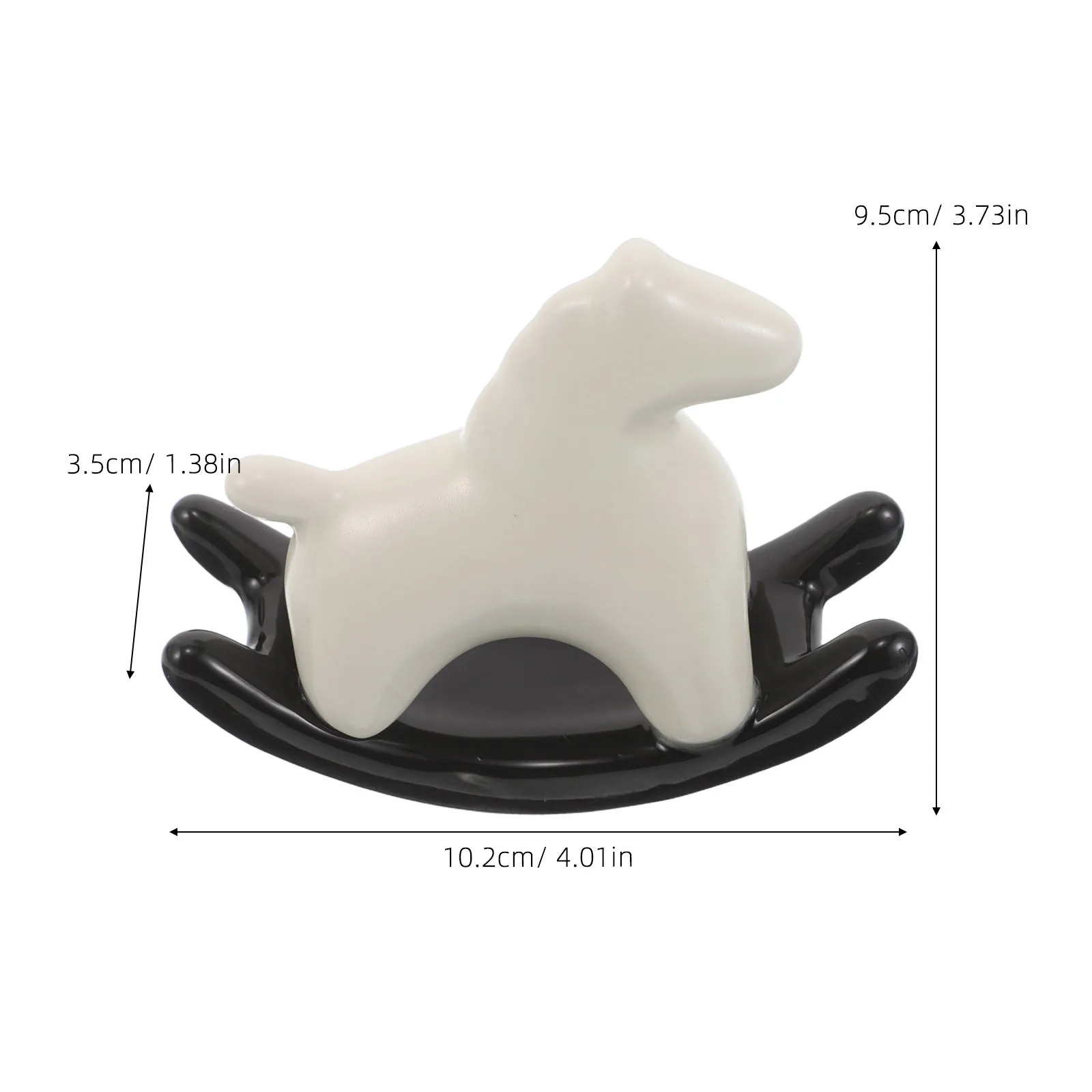 Ceramic Rocking Pet Miniature Handmade Heat Resistant Micro Decor Tabletop Ornament Home Office Car Dashboard