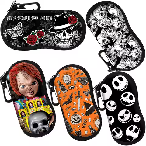 Halloween Horror Portable Glasses Case Cute Sunglasses for Woman Glasses Box Simple Sunglasses Box