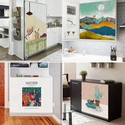 Scenery Cabinet Dust Cover Short Curtain Half-curtain Kitchen Storage Shoe Shelf Wardrobe Dust Cover Nordic Door Decor Curtains
