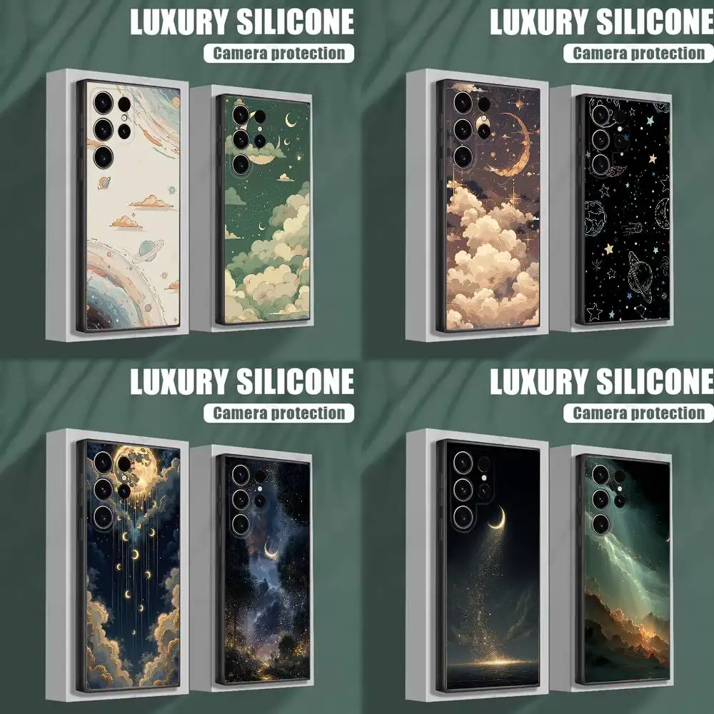 

Fairytale Starry Sky Phone Case For Samsung S25,S24,S23,S22,S21,S20,S10,Ultra,Plus,Lite,FE,Soft Silicone Black Cover