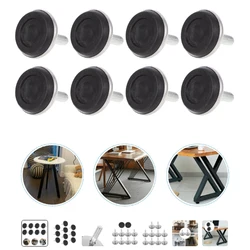 8 Pieces Leveling Steel Furniture Legs Tea Table Cabinet Shelf Leg Pad Anti-slip Base Adjustable DIY Feet 13mm 18mm 27mm