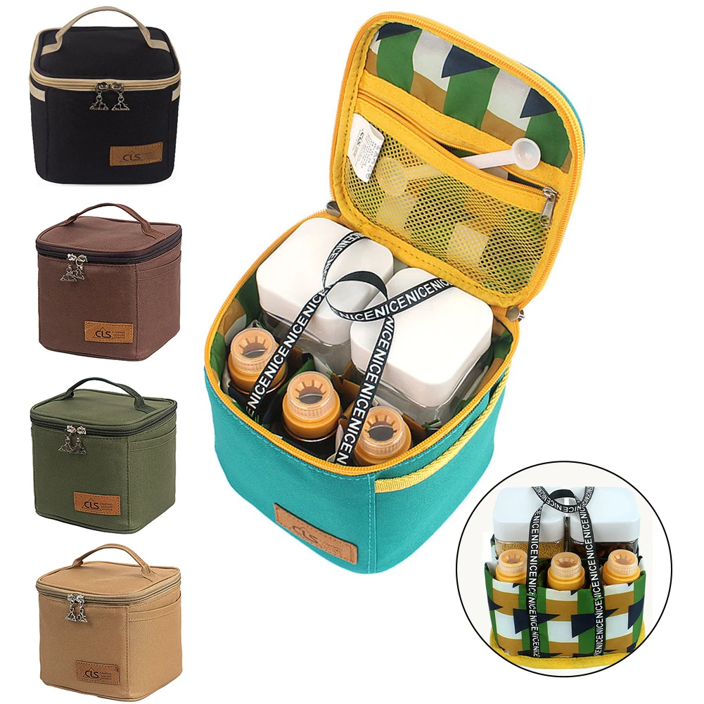 

Outdoor Spice Shaker Seasoning Dispenser Spice Containers Camping Seasoning Bottle Camping Spice Kit Set With Travel Storage Bag