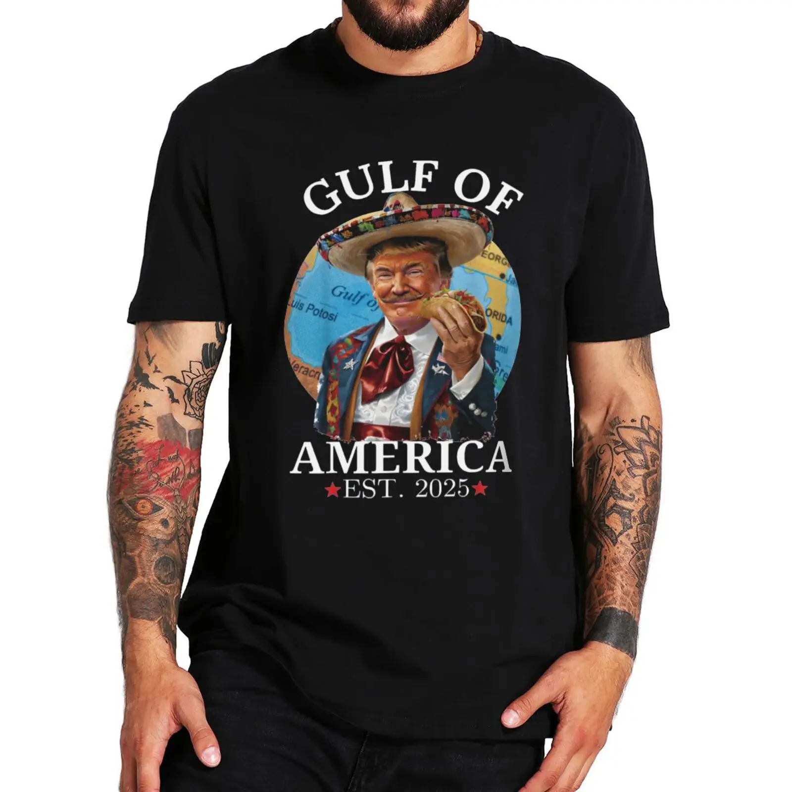 Retro Gulf of Mexico T-shirt Mexican Cuture Lovers Vintage Graphic T Shirts 100% Cotton Soft Unisex Casual Tee Tops EU Size