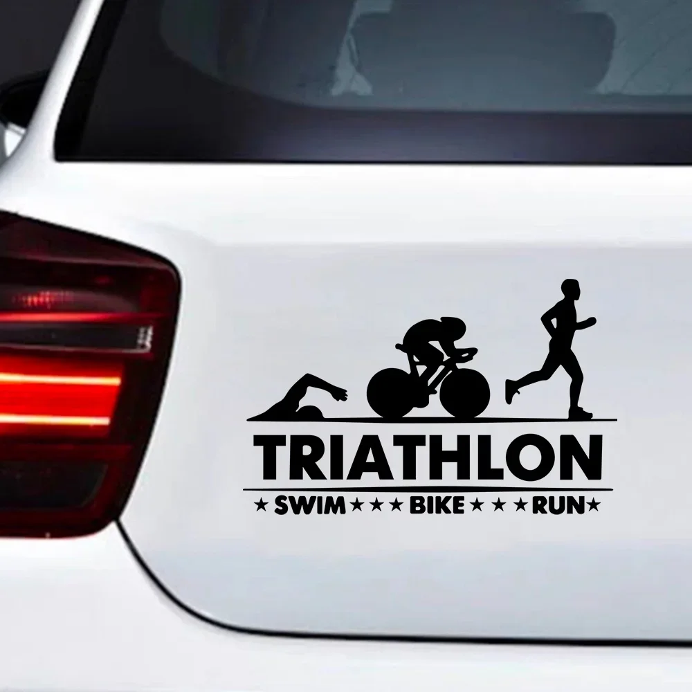 Car Styling Triathlon Reflective Car Stickers Moto Motorcycle Scooter Decal Accessories for BMW E46 E90 Volkswagen Passat b6