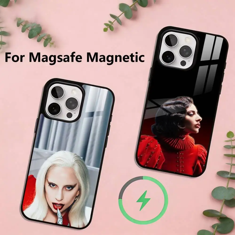

Singer L-Lady G-Gaga Phone Case For iPhone17,16,15,14,13,12,11 Plus,Pro Magnetic with Magsafe Wireless Charging