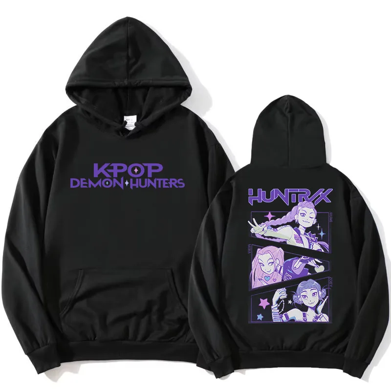 

KPop Demon Hunters Hoodies Saja Boys Derpy Tiger Sweatshirt Long Sleeve Fashion Film Print Pullovers Streetwear Autumn Women Top