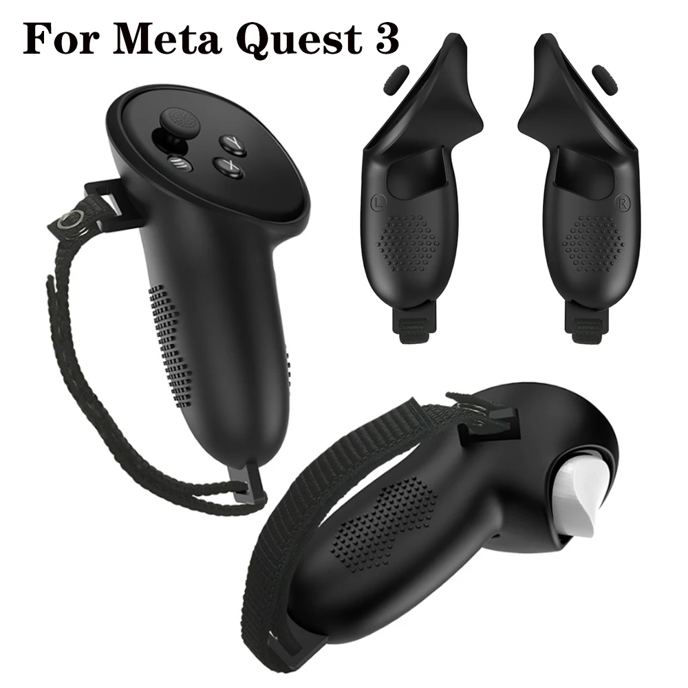 

Controller Grip Case for Meta Quest 3 VR Accessories Anti-slip Anti-fall Silicone Handle Protective Cover for for Quest 3 Parts