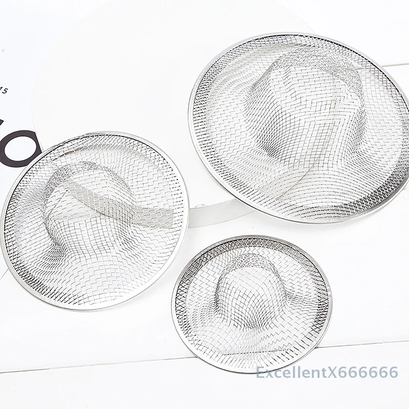 Strainer Shower Hair Catchers Stoppers Kitchen Accessories Stainless Steel Bathroom Drain Filter Net Screening Sink Drain
