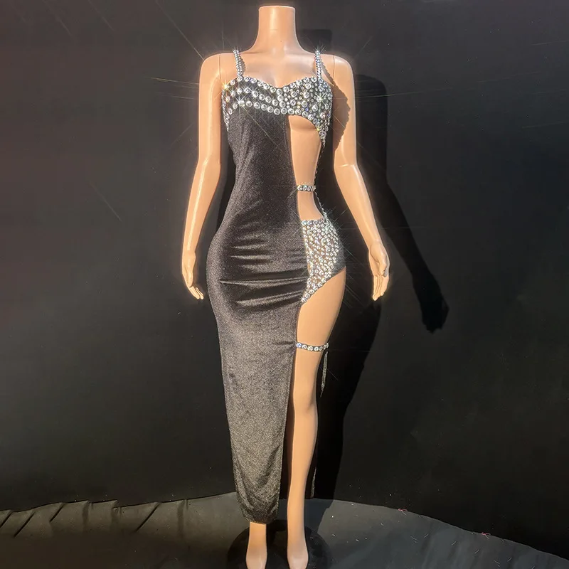 

Side Split Temperament Sexy Evening Dress Event Performance Bar Nightclub Band Dance Dance Dance Singer Performance Sexy Dresses
