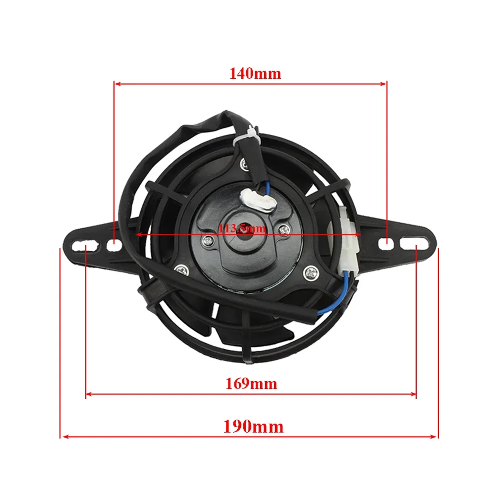 200cc 250cc 300cc Motorcycle Cooling Fan 120mm Dirt Pit Bike Motorcycle ATV Quad Oil Cooler Water Radiator Electric 12V