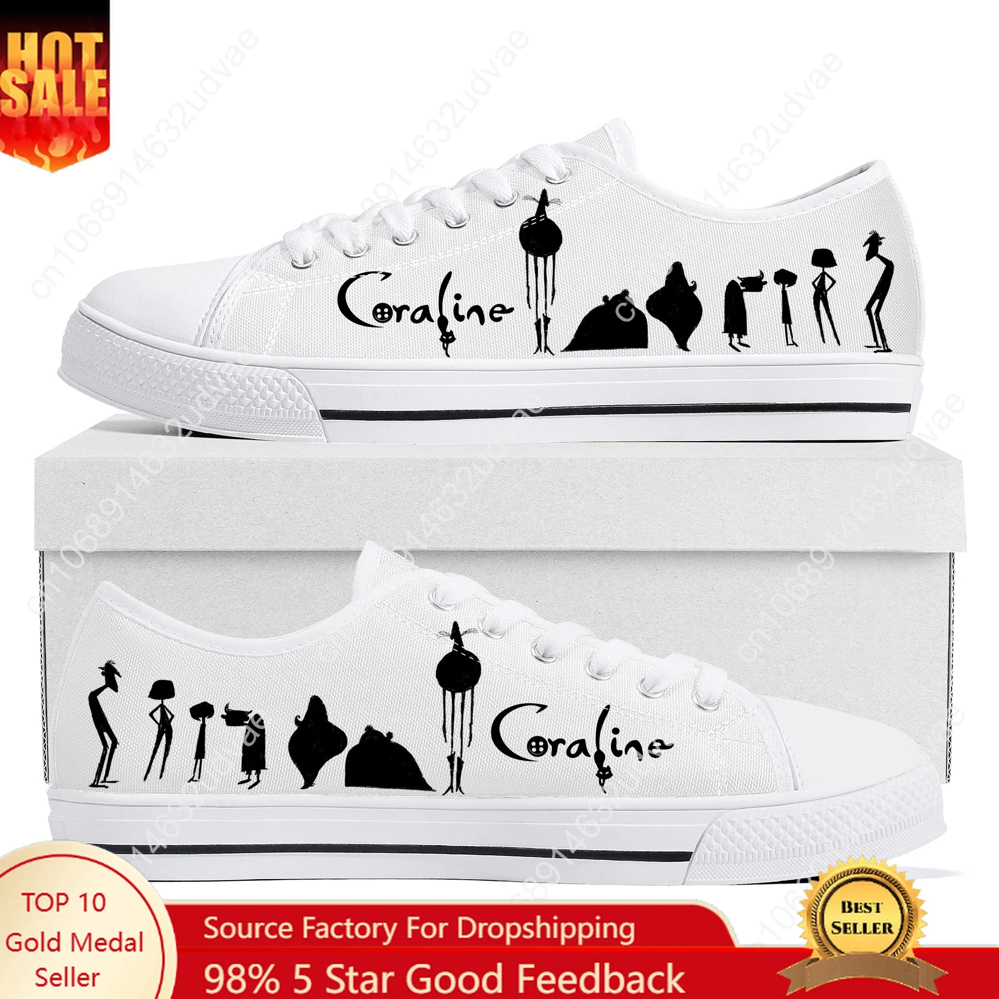 Coraline The Secret Door Sneakers Scarpe basse Uomo Donna Adolescente Tela Sneaker di alta qualità Scarpe su misura Personalizza la scarpa