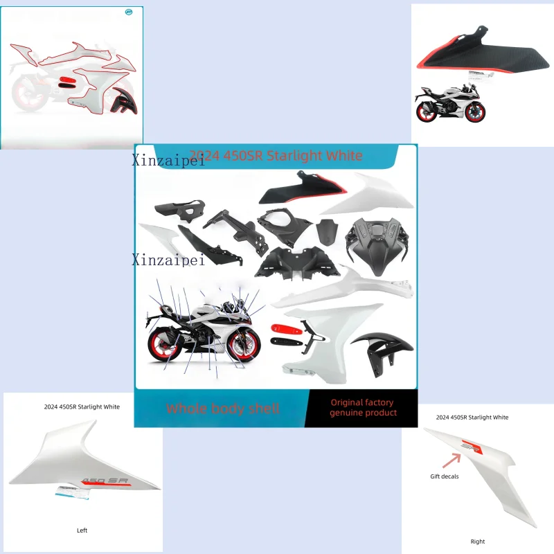 

FOR CFMOTO 450SR 2024 Starlight White Motorcycle Body Shell Fairing 2024 450 SR Protective Board Cover Original Accessories