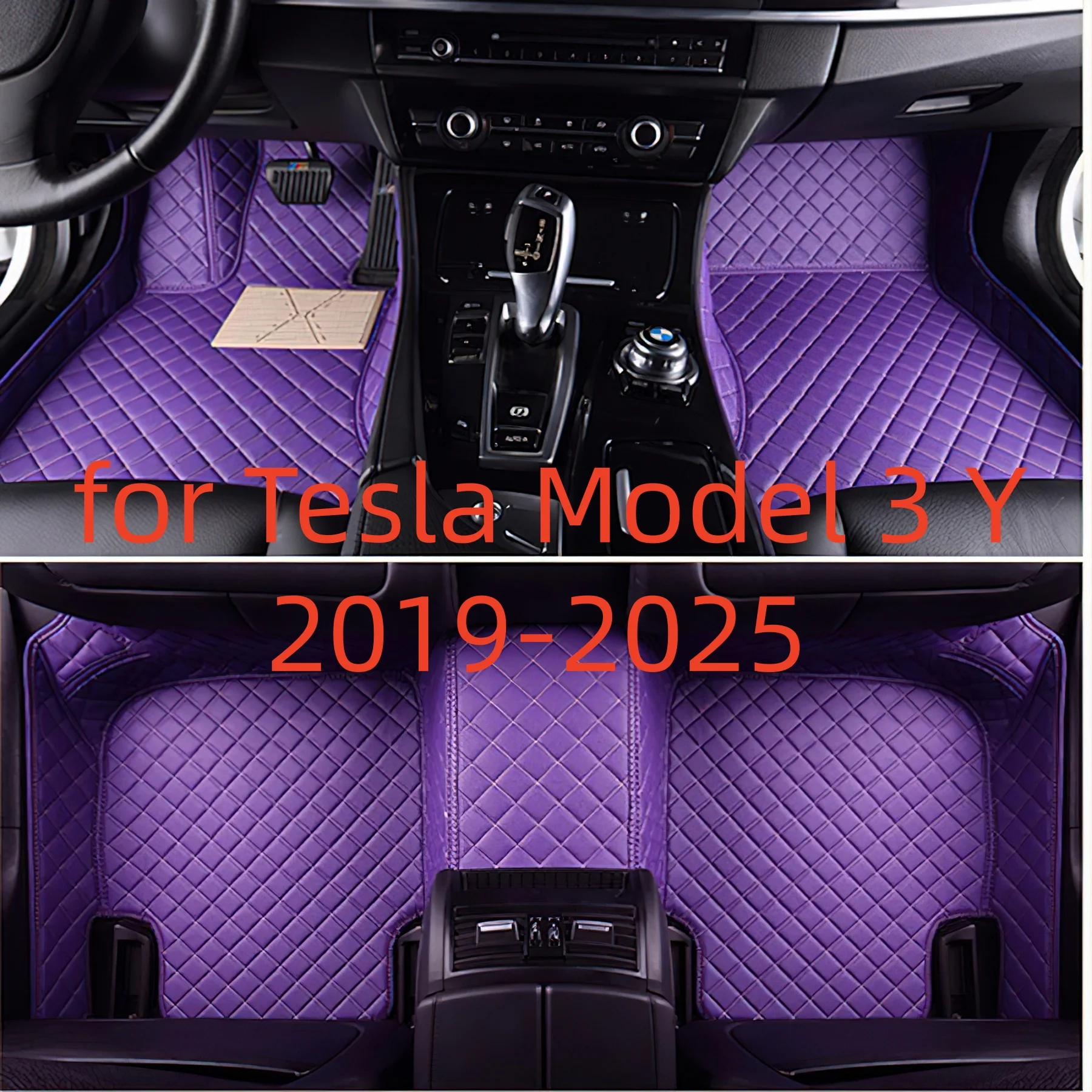 

Коврики для Tesla Model 3 Y 2019-2025, индивидуальный коврик для всех погодов, четыре сезона, водонепроницаемый автомобильный внутренний коврик для пола