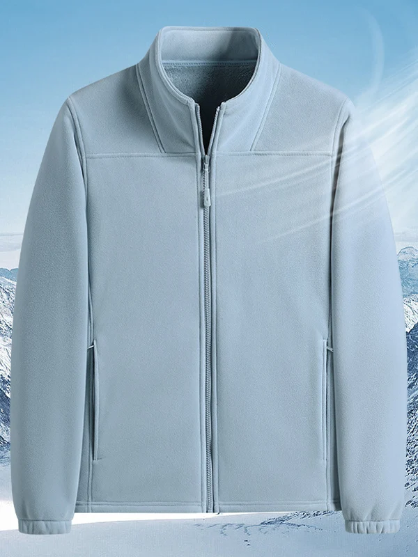 

2025 New Men's Fce Jaet Outdoor Warm Stand Collar Thiened Autumn Winter Polyester Fiber Long Sve Zipper Closure Jaet