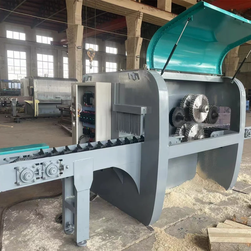 Round Wood Woodworking Sawmill Log Mill Multi Rip Circular Multiple Blade Timber Cutting Wood Saw Machine