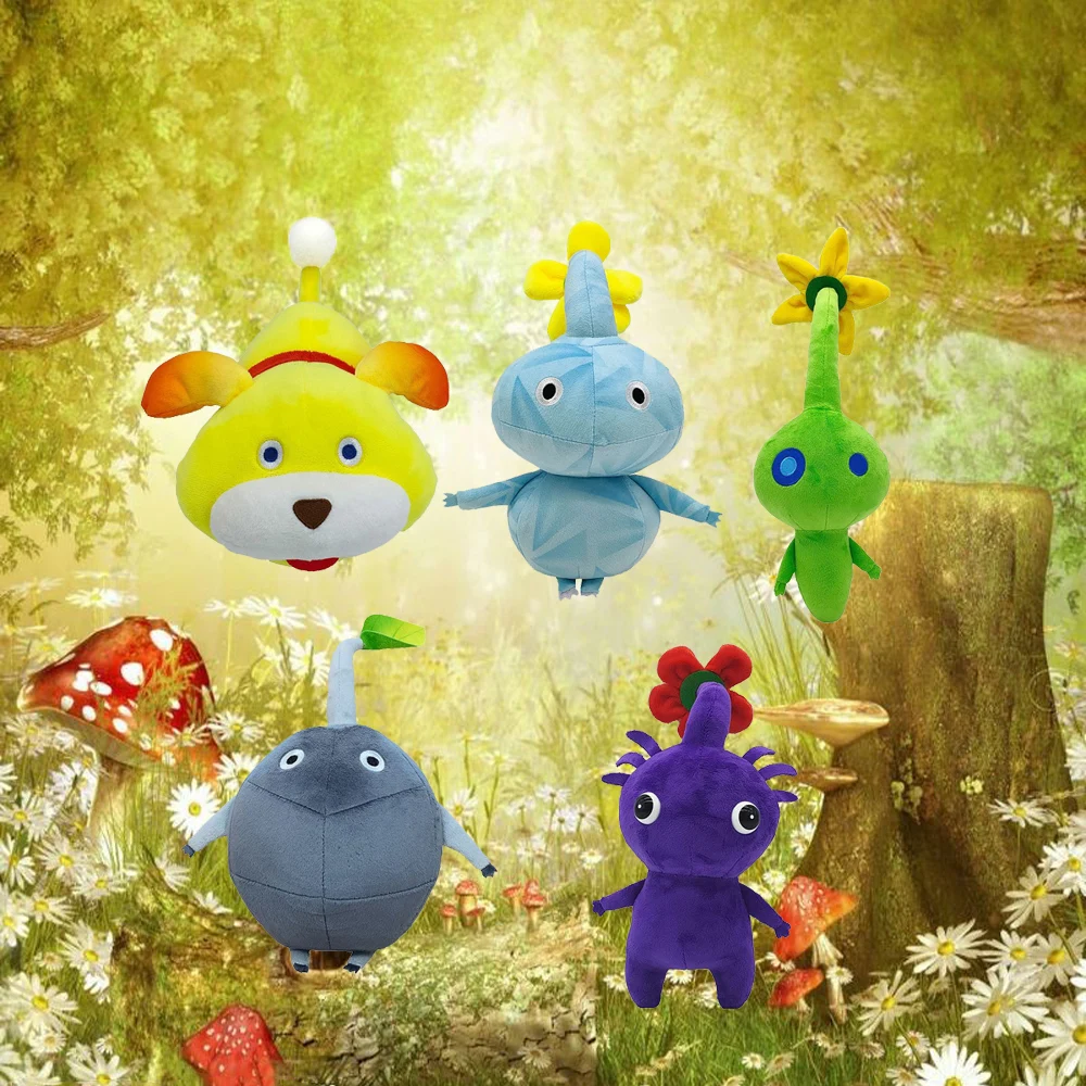 2023 New Pikmin Stuffed toy Grimace Shake Yellow Hat Cartoon Game Pikmin Oatchi Stuffed toy Olivar Bud Cute Animation Stuffed Do