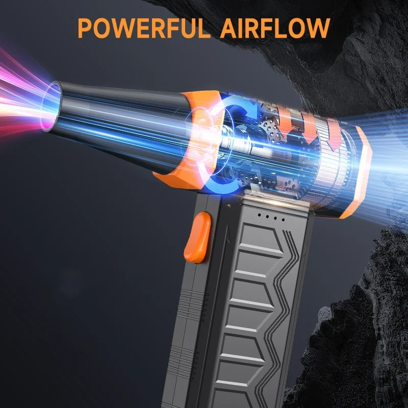 

Violent Fan 450000RPM Powerful Air Blower Vacuum Dust Cleaner Type-C Charging Strong Winds 45m/s Brushless Turbo Jet Blower Tool