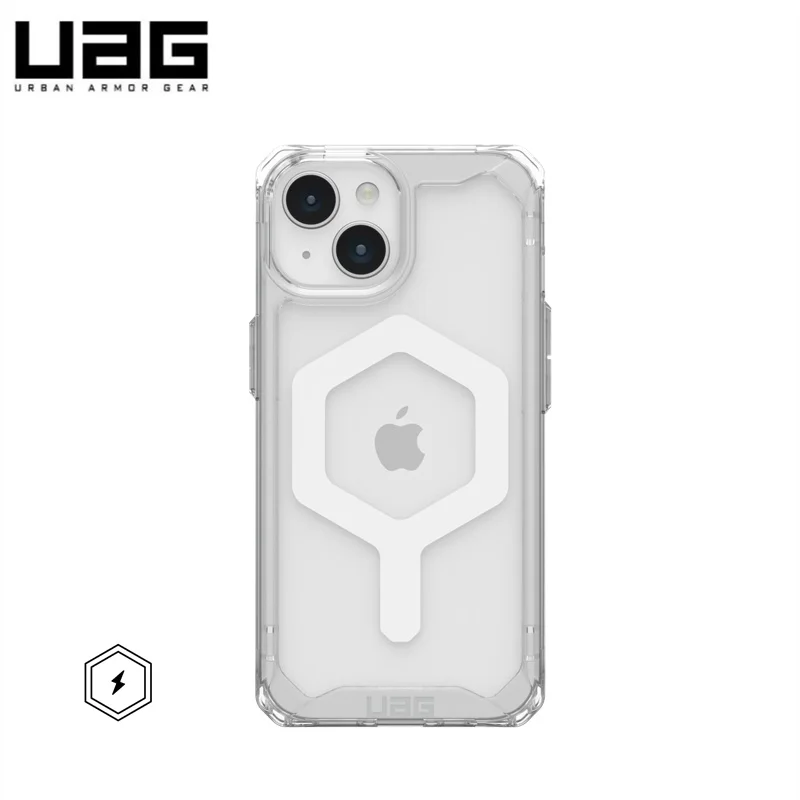 Urban Armor Gear (UAG) Plyo Crystal Clear Case For Apple iPhone 15 Pro Max or 15 Plus Magnetic Transparent Cases Rugged Cover