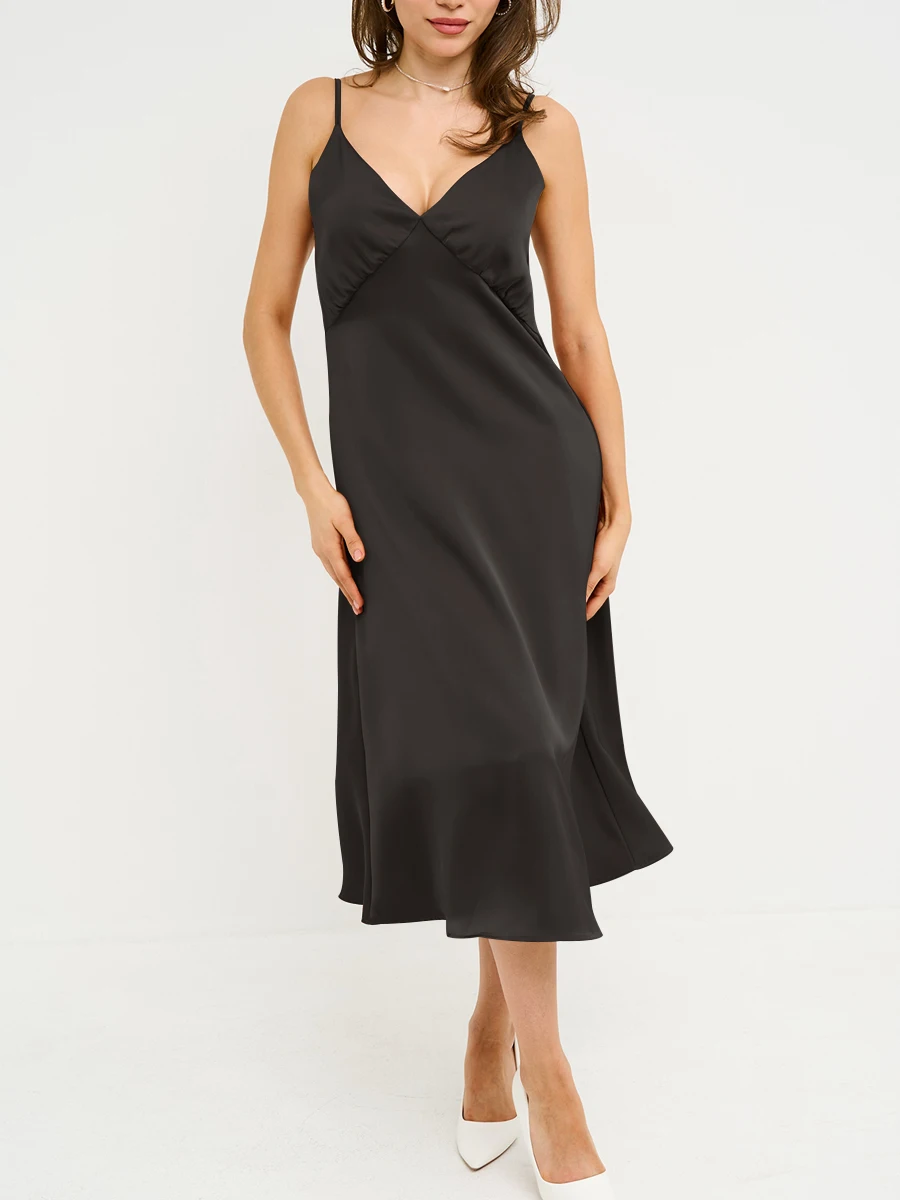 Sexy Satin-Kleider mit tiefem V-Ausschnitt für Frauen, 2025, Sommer, schlankes, rückenfreies Spaghettiträgerkleid, wunderschöne, elegante Damen-Partykleider