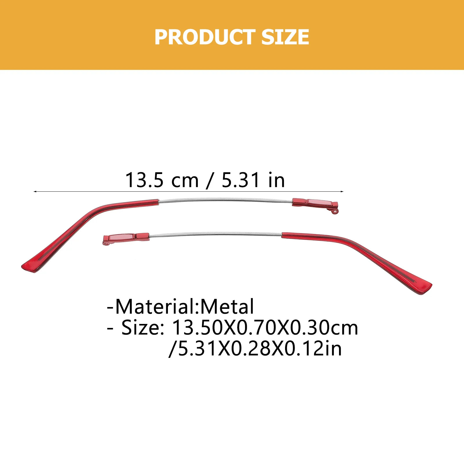 1Pair Memory Legs Glasses Parts Replacement Metal Eyeglasses Arm Universal Replacement Temple Arm Legs for Eyeglasses Repair Kit