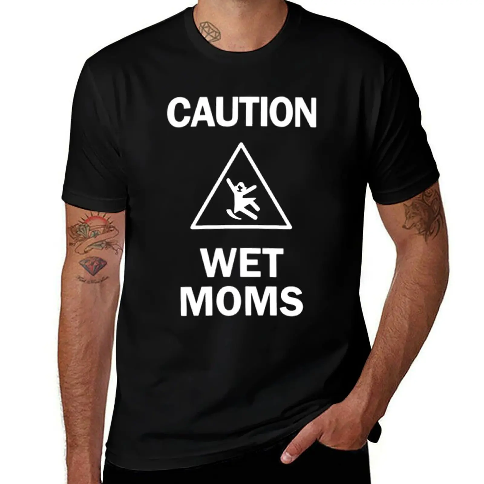 

Caution Wet Mom's Shirt Lofe T-Shirt t shirt men 100% cotton luxury brand anime tshirt T-Shirt