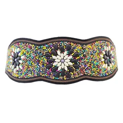 Bohemian Fashion Vintage Charm Belt Belly Chain Inlay Imitation Turquoise Resin Beads Elastic Adjustable Waist Belly Chain Body