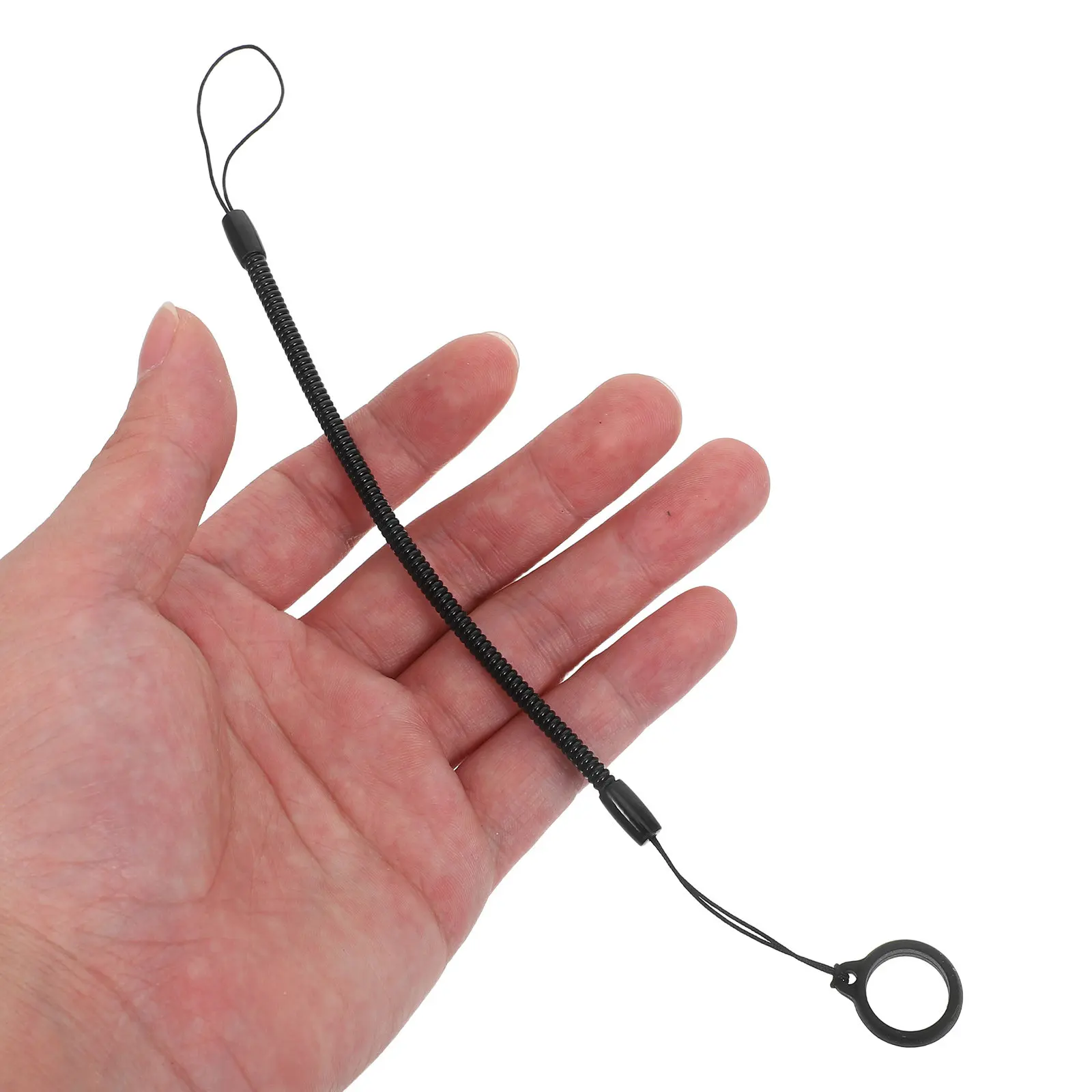 

8Pcs Anti-Loss Stylus Pen Lanyard Coil Classic Black Retractable Spring Rope Pen Holder Clip for Tablet Clipboard Handwriting