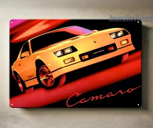 Camaro Iroc-Z Car Metal Poster - Collectable Sign 8x12inch-aluminum
