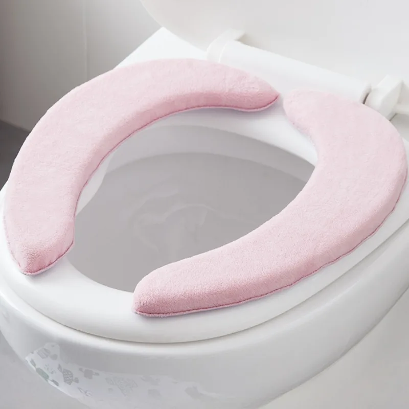 Toilet Seat Cover Thicker Household Merchandises Bathroom Accessories Universal Washable Sticky WC Pads Skin-friendly Thicker