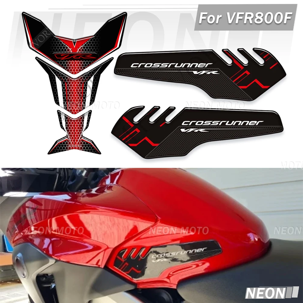 

For Honda VFR800F VFR800X VFR 800 F X Motorcycle Protector Tank Pad Grips Decals 3D Stickers Gas Knee Crossrunner Interceptor