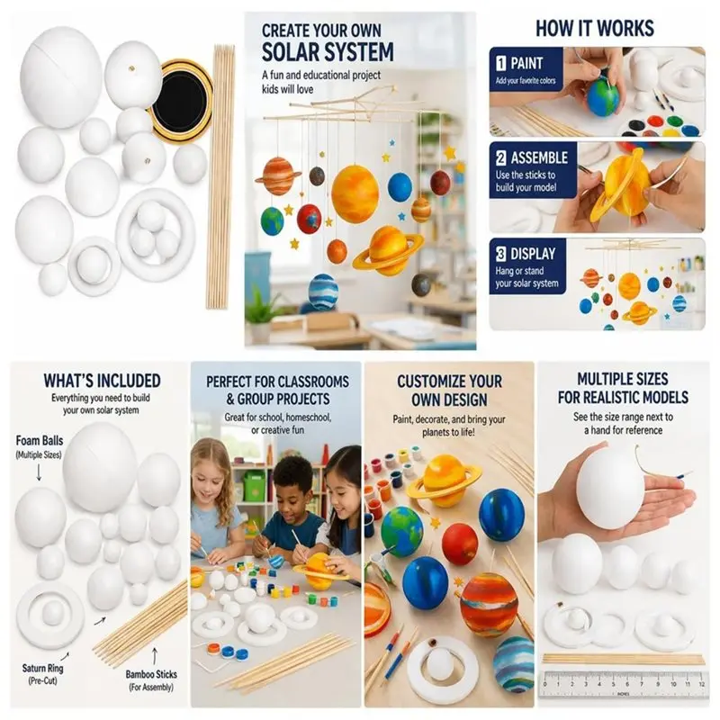 ABUM-Solar System Craft Kit - DIY Planet Model Set