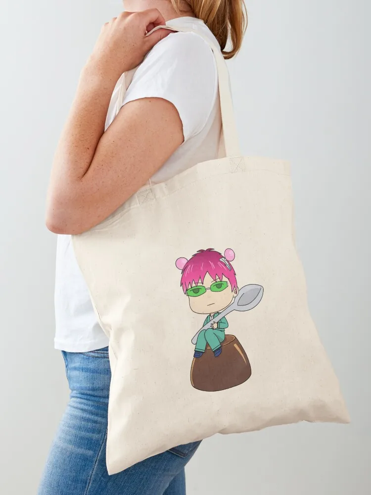 Saiki K. Coffee Jelly Tote Bag cute tote bag Woman shopper bag Canvas Tote