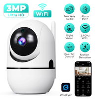 3MP WiFi IP Camera Pan-Tilt Home Security Camera 2.4GHz WiFi Two Way Audio Motion Detection Night Vision Alarm Push Surveillance