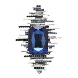 Wuli&baby Designer Crystal Geometric Brooches For Women Unisex 2-color Art Eyes Casual Party Brooch Pins Gifts