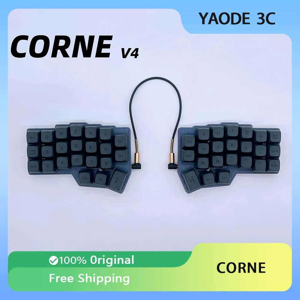 Corne V4 Split Keyboard Wired Single-mode RGB Hot Swap Ergonomics Upport Vial QMK Keyboard Customized Office PC Accessories