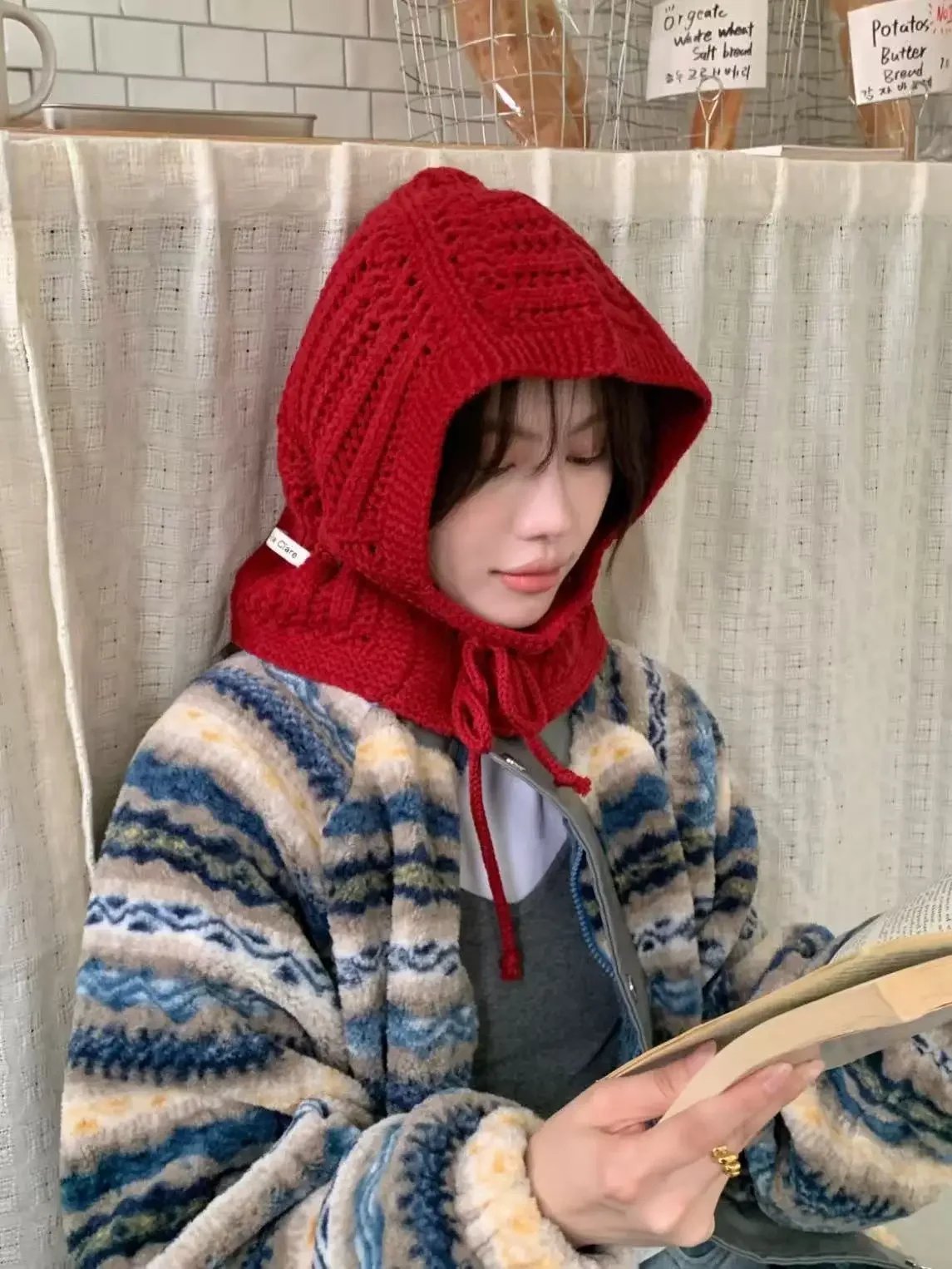 

Knitted Beanies Cap For Men&Women Winter Warm Ear Protection Hats Female Balaclava Caps Unisex Outdoor Coldproof Skullies Hats